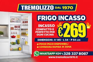 FRIGO INCASSO DOPPIA PORTA STATICO